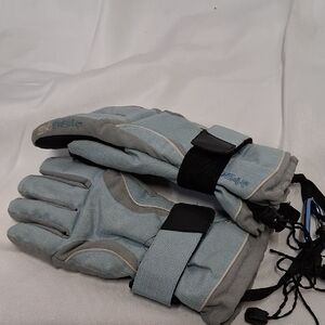 Thinsulate Insulated 40gram Light Blue Ski Gear Gloves